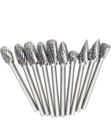 Eujgoov 10Pcs Rotary File Milling Cutter Set - Wood Carving & Friction Grinding Head for Mechanical Processing - International Shipping Available - Buy Online on GoSupps.com