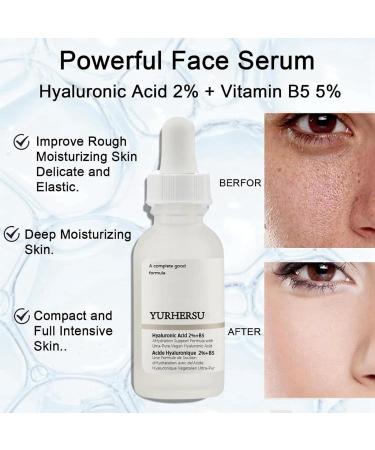 Hyaluronic Acid 2% + B5 Hyalu B5 Serum Dark Spot Remover for Face Hyaluronic Acid Serum for Hydrated Anti Aging Serum Instant Face Tightening &Brightening Serum Bo-Tox Face Serum Plump & Smooth Skin - Buy Online on GoSupps.com
