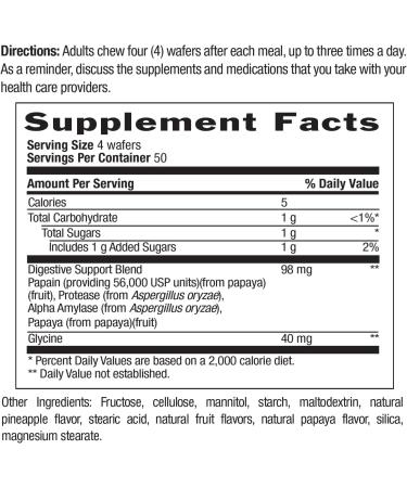 Country Life Papaya Digestive Support 200 CT Pineapple Papaya Flavor 200 Count (Pack of 1) - Buy Online on GoSupps.com