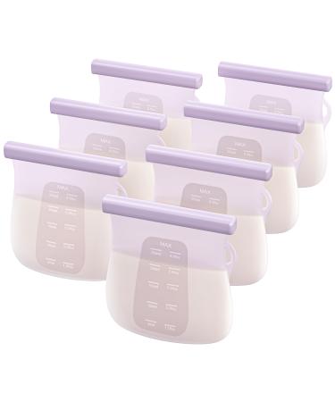 Jelly ruru breast milk bag 7 pieces 250 ml silicone breast milk stimulation bags LFGB standard breast milk and storage container outlet-safe milk bag baby food bag purple