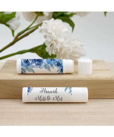 Blue Toile Wedding Watercolor Blue Floral Favor Personalized Lip Balm Favors Wedding Favors Bridal Shower Favor Birthday (Set of 24) - Buy Online on GoSupps.com