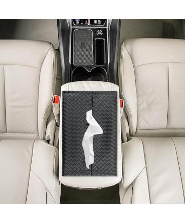 Car Tissue Bag Travel Size Wipe Holder - Car Headrest Woven Pattern Tissue Holder Faux Leather with Handle for Bedroom Black - Buy Online on GoSupps.com