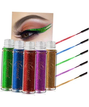 DOITOOL 3pcs Eyeliner Pencil Liquid Glitter Eyeliner Women Shadow Cosmetic Liquid Eyeliner Metallic Color 1 count (Pack of 1) As Shownx3pcs - Buy Online on GoSupps.com