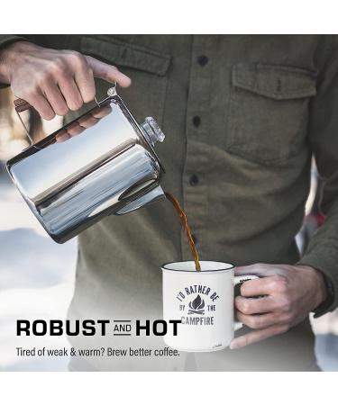 COLETTI Bozeman Camping Coffee Percolator - 9 Cup Campfire & Stovetop Percolator - Buy Online on GoSupps.com