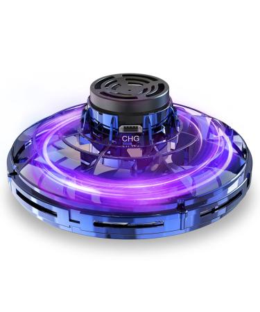 GESUNDHOME Hand Operated Drones for Kids or Adults, Flying Spinner Mini Drones, 360 Rotation Flying Ball Drones with Shinning LED Lights, Small UFO Toys for Indoor Outdoor Boys Girls Gift Blue