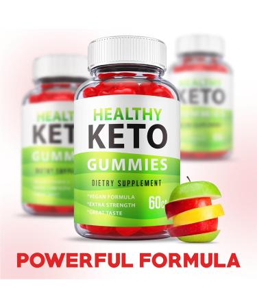 2 Pack Healthy Keto Gummies - Apple Cider Vinegar Supplement - Vegan Formula with Vitamin B12, B6, and Beet Root - 120 Gummies - Buy Online on GoSupps.com
