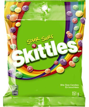 Skittles Bite Size Candy, Sours, 5.7 Ounce Bag 5.32 Ounce (Pack of 1)