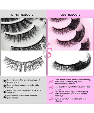 24 Pairs Handmade False Eyelashes | Wispy Fluffy Cat Eyelashes - Versatile Styles & Ultra-Comfortable for Everyday Glam - Buy Online on GoSupps.com