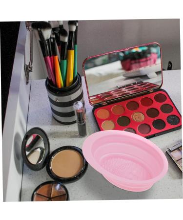 Mipcase 2pcs Cleaning Pad Makeup Brush Scrubber Bowl Beauty Tools Cleaning Scrubber Makeup Brush Scrubber Mat Silicone Makeup Brush Scrubber Folding Tool Cleaner Pink Silica Gel Cosmetic - Buy Online on GoSupps.com