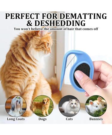 Knotenkamm Hair Removal Tool - 2 Pack Pet Massage Combs for Cats & Dogs | Shedding Brush & Portable De-Filtering Comb (Blue & Green) - Buy Online on GoSupps.com