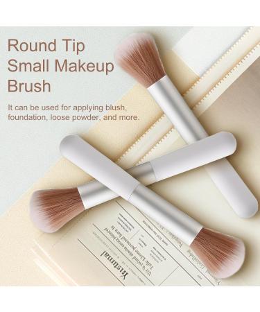 10-Piece Fluffy Beauty Makeup Brush Set - Portable Blending & Eyebrow Brushes - White Mushroom Design for Travel - Buy Online on GoSupps.com