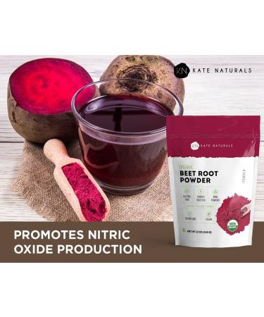 Organic Beet Root Powder for Baking & Blood Pressure - Kate Naturals | USDA Certified, Gluten Free, Energy & Stamina Booster - Buy Online on GoSupps.com