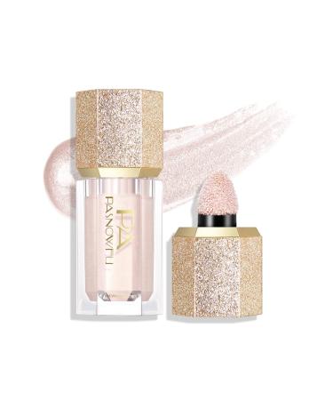 PASNOWFU Liquid Highlighter  Soft Cream Highlight Makeup  Liquid Face Highlight with Cushion Applicator  Silky Highlighter Stick Long-lasting Creamy Face Highlight Makeup  Shake to Get Highlighter