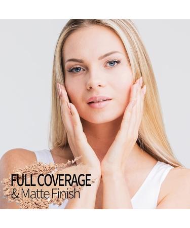 PHOERA Concealer Compact Powder 204 Buff Beige - Long-Lasting Matte Pressed Powder for Blemish Control and Oil Whitening - Ideal Foundation Makeup Gift for Women and Girls - Buy Online on GoSupps.com