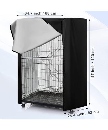 Universal Breathable Blackout Bird Cage Cover - 35 x 24 x 47 Inch | For Bird Parrot Parakeet Cats Mink & Small Animals | Washable & Nighttime Essential - Buy Online on GoSupps.com