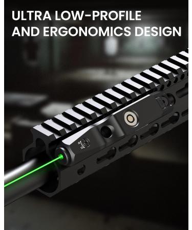 Votatu K4L-G Green Laser Sight | Keymod Rail | Ultra Low-Profile Tactical Rifle Beam with Strobe | Magnetic Rechargeable - Buy Online on GoSupps.com