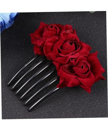 Housoutil 1pc Combs for Women Hair Accessories for Women Wedding Pearl Hair Barrettes Bridal Hair Clip Barrettes for Women Flower Hair Accessories Roses Miss Hair Comb - Buy Online on GoSupps.com