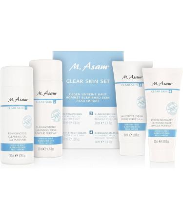 M. Asam CLEAR SKIN Cleansing Mask (100 ml) - Soothing Clay Face Mask Fights Pimples Impurities and Reduces Pores Clay Face Treatment Against Acne Vegan - Buy Online on GoSupps.com