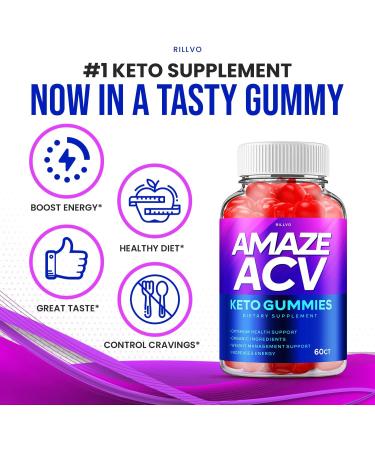 (2 Pack) Amaze Keto ACV Gummies - Advanced Formula for Shark Tank Results - 120 Dietary Support Supplement - Buy Online on GoSupps.com