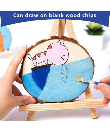 17 PCS 5.1-5.5 Inch Unfinished Wood Slices Craft Kit with Tree Bark - Perfect for Christmas Ornaments, Rustic Wedding Decor & Crafts - Circles Wood Discs Centerpieces - Buy Online on GoSupps.com