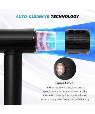 Nicebay Ionic Hair Dryer with Diffuser | 110000RPM Brushless Motor | Fast Drying Lightweight 1600W Hairdryer | Auto-Cleaning | Low Noise | 3 Attachments | Black&Gold - Buy Online on GoSupps.com