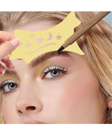Winged Eyeliners Tool Soft Flexible Eyeliners Stencils | Precision Beveled Design Eye Liners Reusable Cleaning Cloths for Women Yellow - Buy Online on GoSupps.com