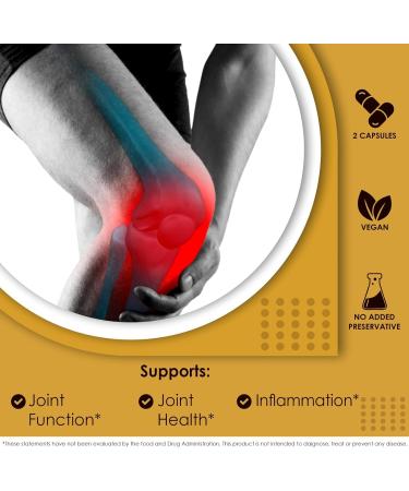 Earth BOTANIC Organic Glucosamine and Chondroitin Complex - 150 High Strength Capsules with MSM, Vitamin C, Ginger, Rosehip & Turmeric - Joint Care Supplements (Non-GMO, Gluten-Free) - Buy Online on GoSupps.com