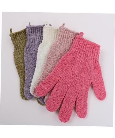 Healeved 5 Pairs Body Scrub Exfoliator Gloves - Double-Sided Bath Mitts & Loofah for Exfoliating & Cleansing - Ideal Back Sponge & Shower Towel for Soft Skin - Buy Online on GoSupps.com