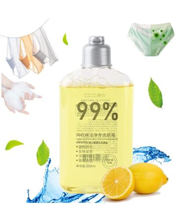 Underwear Laundry Detergent Liquid 99% Period Panty Cleaner Powerfully Plant Based Underwear Detergent Laundry Liquid Liquid Detergent Laundry Maintain Underwear Freshness (Flavor of Lemon)