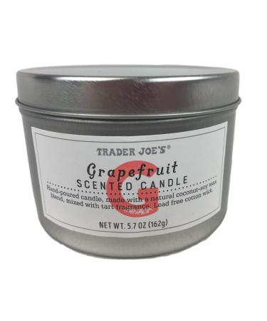 Trader Joe's Grapefruit Scented Candle NET WT 5.7 OZ (162g)