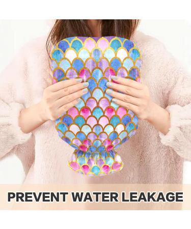 Mermaid Scale Gold Hot Water Bottle - 2L Heating Bag for Pain Relief & Cramps | International Shipping Available - Buy Online on GoSupps.com
