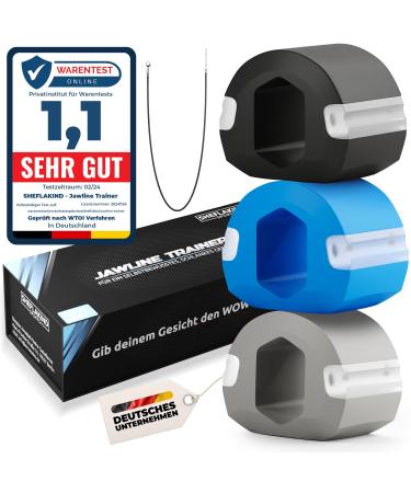 Sheflakind Jawline Trainer for jaw optimization-including practice-book/jaw trainer for men and women/effective double chin remover - Buy Online on GoSupps.com