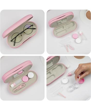 Buy E-Pink Double Sided Eyeglass & Contact Lens Case - 2 in 1 Portable Durable & Multifunctional for International Shipping - Buy Online on GoSupps.com