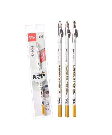 Red by Kiss 3PCS Barber Pencil with Built-in Sharpener Edge Hairline Razor Trace Pencils Beard Guide Beard and Hairline Outliner Pencils, Beard Shaping Pencils for Men (White) - Buy Online on GoSupps.com