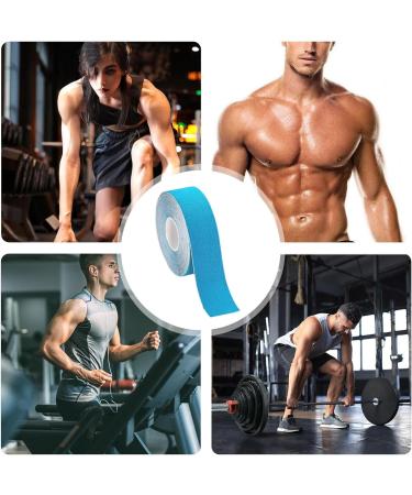 Shakven Kinesiology Tape Waterproof - Waterproof Breathable Elastic Athletic Tape - Sports & Weightlifting Tape Athletic Tapes & Wraps for Gym Fitness Running Tennis Swimming Football Blue - Buy Online on GoSupps.com