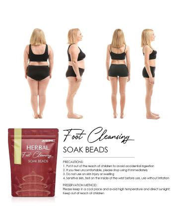 60PCS Herbal Foot Cleansing Soak Beads - Ginger Foot Soak for Lymphatic Drainage, Slimming, and Relaxation - Foot Reflex Zones Massage for Fatigue Relief - Buy Online on GoSupps.com