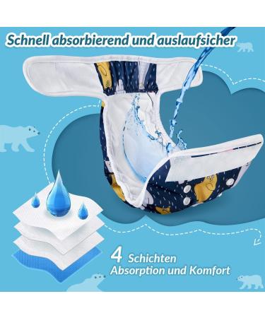 Slowton Washable Dog Diapers for Bitches - Soft High-Suction Eco-Friendly Adjustable Heat Pants for Incontinence & Heat - 3 Pack (Size M) - Buy Online on GoSupps.com