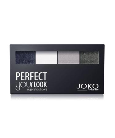 Quattro Eyeshadow Palette - 400 Midnight Blue/White/Grey/Dark Grey - Joko