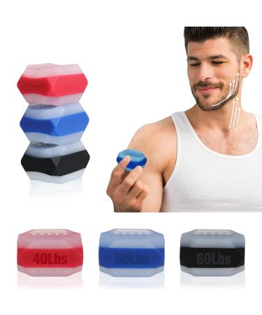 Zakvop 6 x Jawline trainer jaw trainer Jaw trainer 40 LB (red) 50 LB (blue) 60 LB (black) jaw balls jaw exercise jaw exercise ball Jaw Exerciser Ball Jawline coach 6Stk-B
