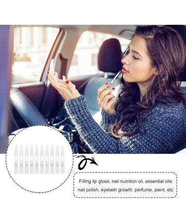 Fomiyes 10-Piece Transparent Lip Gloss & Nail Brush Set - Cosmetic Eyelash Growth Liquid Containers - Clear Lip Gloss Accessories for Flawless Application - Buy Online on GoSupps.com