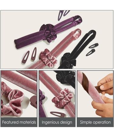 No Heat Curling Iron Sleeping Sponge Hair Curling Iron No Heat Wire Curling Ribbon Rod Big Wave Curling Rod Hair Curling Tool with Claw Clip Curling Ribbon Rod for Women with Long Hair Black - Buy Online on GoSupps.com