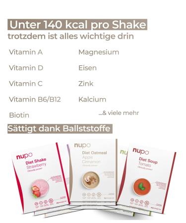 Buy NUPO Diet Shakes for Weight Loss - 14-Part Tasting Package with Shaker | 7 Shakes 3 Soups & Meal Replacements - Effective Diet Solutions - Buy Online on GoSupps.com