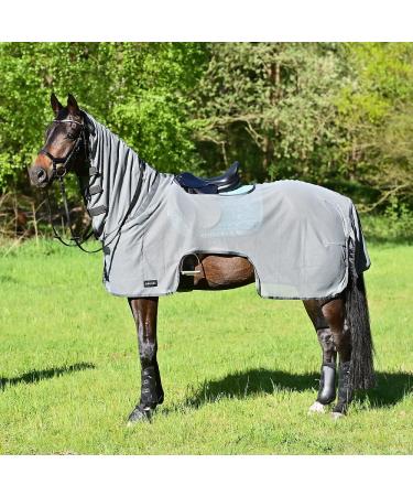 Busse Fly Riding Blanket Moskito III Navy with Neck Part 115 Grey (Anthracite)