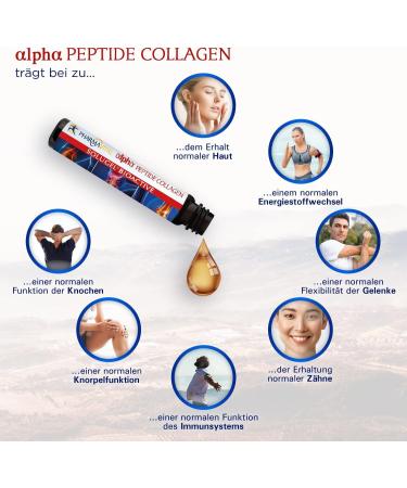 Buy Pharmavital Alpha Peptide Collagen Drinkampull | 10 000mg Collagen Hydrolysate | Vitamin C & Selenium | 50 Pack for Joint & Bone Health - Buy Online on GoSupps.com