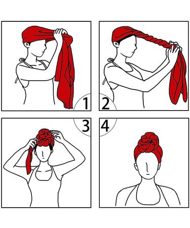6-Piece Soft Stretch Jersey Head Wraps Set in Various Colors - Urban Knit Hair Scarfs for Women - Buy Online on GoSupps.com