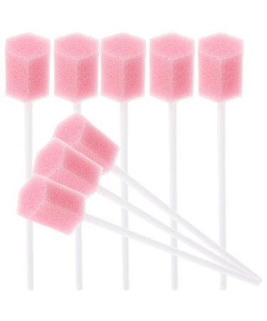 Healifty Disposable Oral Swabs - 100pcs Mouth Swabs for Elderly  Unflavored & Sterile Oral Care Sponge Swabs  Pink 100pcs Pink
