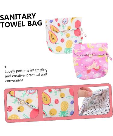 Healvian Women's Wallets Set with Napkin Storage Bags - Menstrual Pad Pouch and Tampons Holder - Cotton Linen Storage Bag for Pads - Buy Online on GoSupps.com