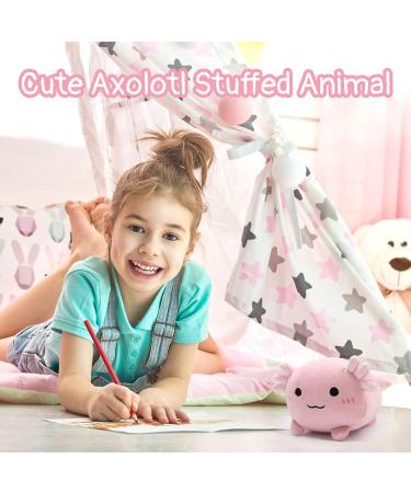 Yamepuia Pink Axolotl Plush Toy - Cute Kawaii Stuffed Animal for Kids - Birthday Gift & Home Decoration - Buy Online on GoSupps.com