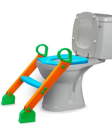 Potty Training Seat with Ladder - 2-in-1 Toddler Step Stool for Boys & Girls | Portable Travel Seat Steps with Urinal Cover | Folding Stairs Included - Buy Online on GoSupps.com