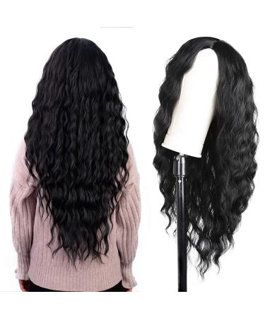 JPONDO Curly Wavy Synthetic Wig 22 Pre-Plucked with Brazilian Human Hair - 150% Density, Natural Color - For Black and White Women - Buy Online on GoSupps.com